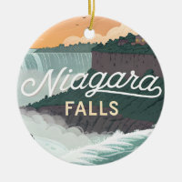 Niagara Falls Retro Vintage Poster Illustration