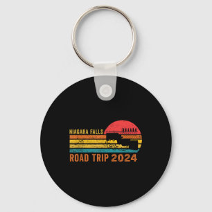 Niagara Falls Road Trip 2024 Summer Vacation Retro Key Ring