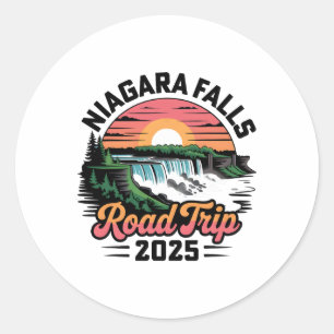 Niagara Falls Road Trip 2025 Family Trip Summer Va Classic Round Sticker