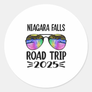 Niagara Falls Road Trip 2025 Family Trip Vacation Classic Round Sticker