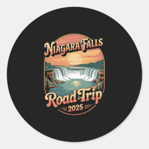 Niagara Falls Road Trip 2025 Summer Vacation Souve Classic Round Sticker