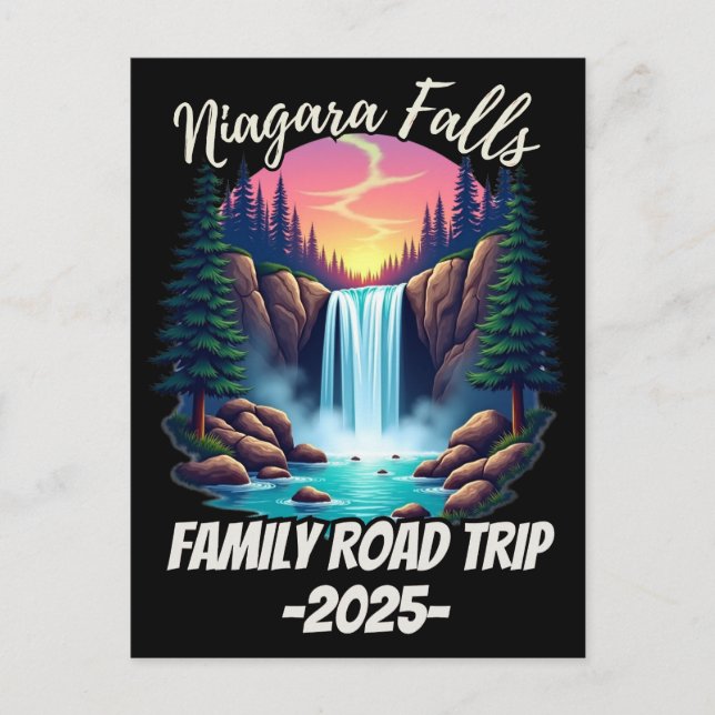 Niagara Falls Road Trip Family Vacation Trip Men Postcard (Front)