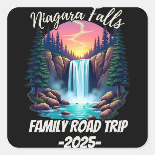 Niagara Falls Road Trip Family Vacation Trip Men Square Sticker