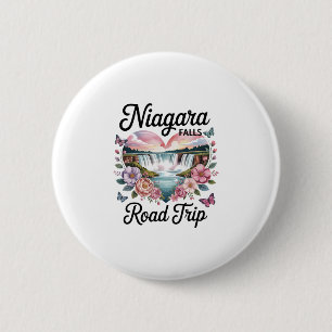 Niagara Falls Road Trip Summer Vacation Souvenir W 6 Cm Round Badge