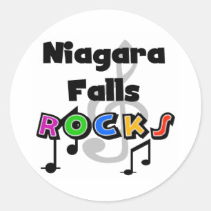 Niagara Falls Rocks Classic Round Sticker