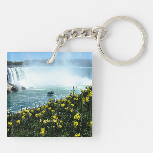 Niagara Falls, Scenic Photograph, Key Ring (Back)