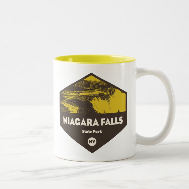Niagara Falls State Park New York Two-Tone Coffee Mug (Right)