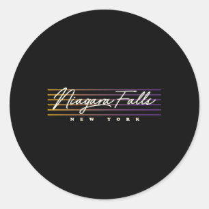 Niagara Falls Style Classic Round Sticker