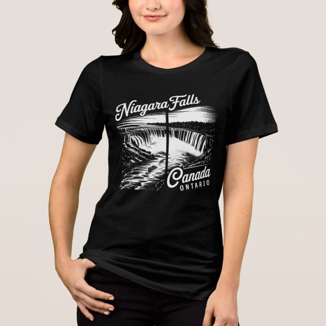 niagara falls Tri-Blend shirt (Front)