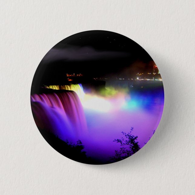 Niagara-Falls-under-floodlights-at-night 6 Cm Round Badge (Front)