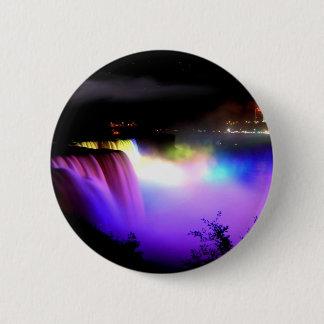 Niagara-Falls-under-floodlights-at-night 6 Cm Round Badge