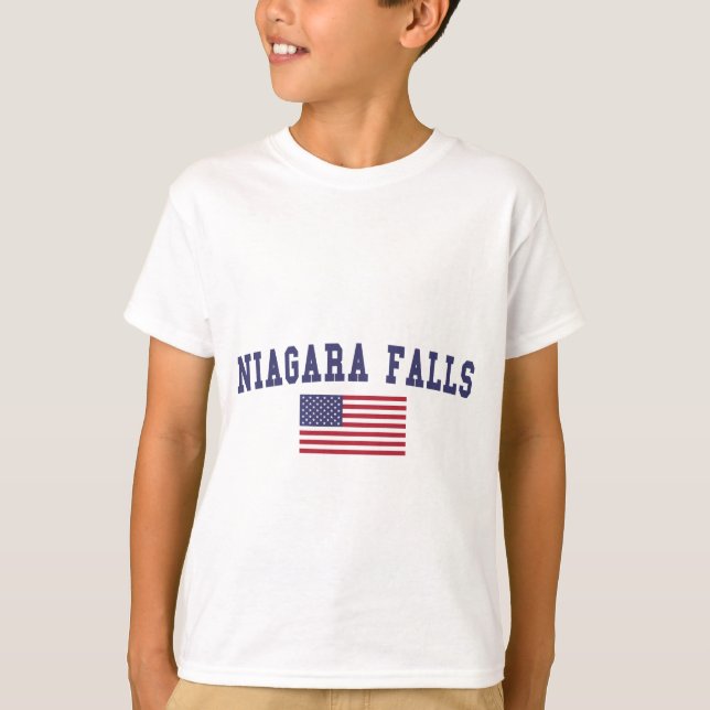 Niagara Falls US Flag T-Shirt (Front)
