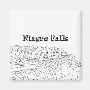 Niagara Falls Vacation Drawing Vacation Art Travel Magnet