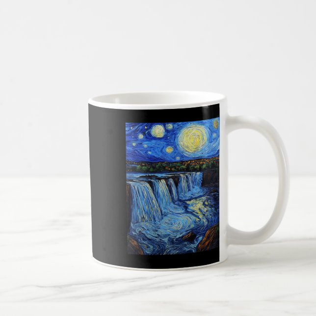 Niagara Falls - Van Gogh Style - Starry Night  Coffee Mug (Right)