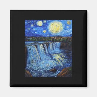 Niagara Falls - Van Gogh Style - Starry Night  Magnet