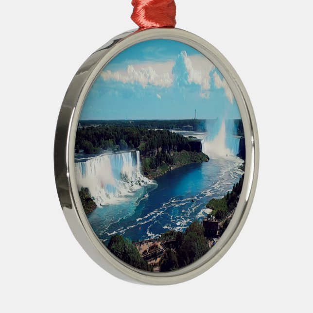 NIAGARA FALLS - view Metal Ornament (Right)