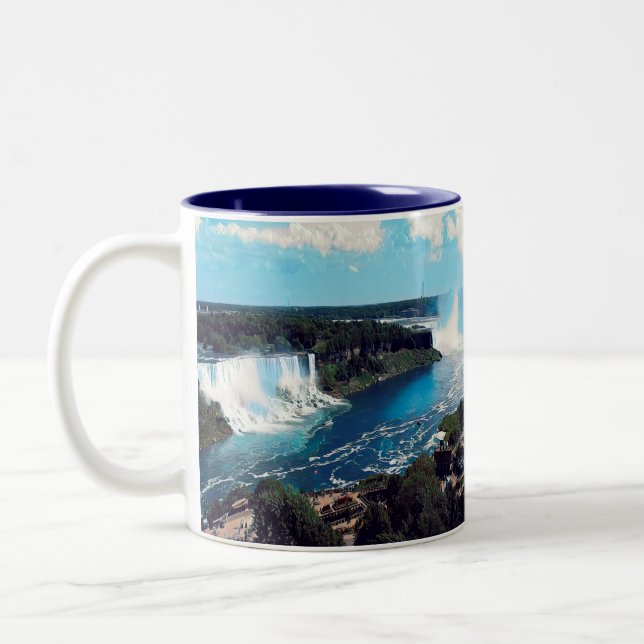 NIAGARA FALLS - view Two-Tone Coffee Mug (Left)