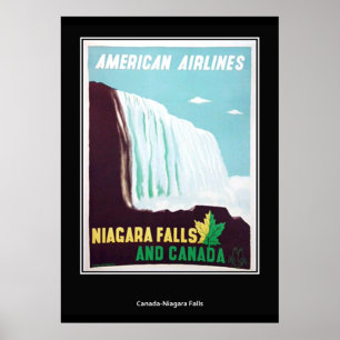 Niagara Falls vintage Retro Print