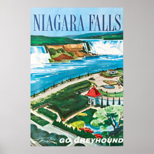 Niagara Falls Vintage Style Travel Poster  Classic
