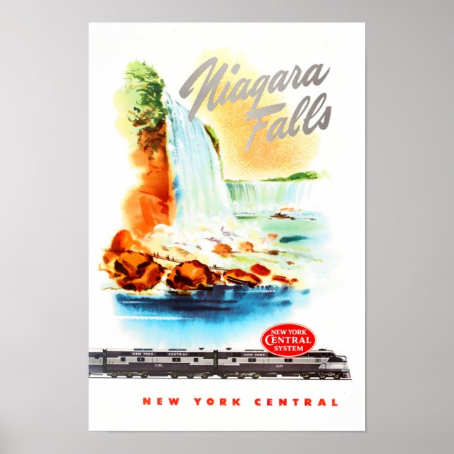 Niagara Falls vintage travel poster (Front)