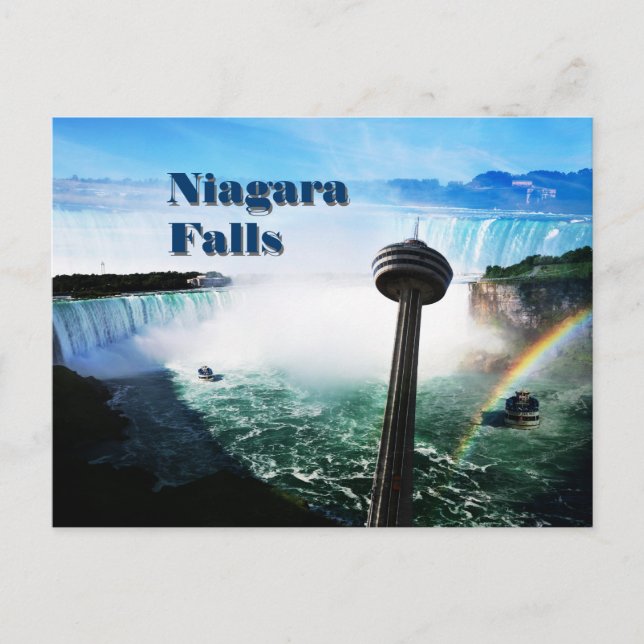 Niagara Falls with rainbow Postcard (Front)