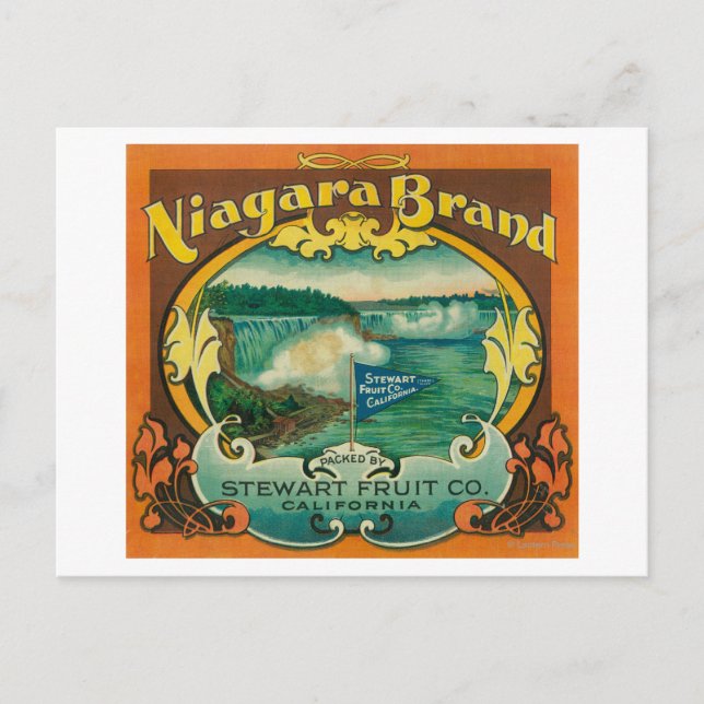 Niagra Orange Label Postcard (Front)