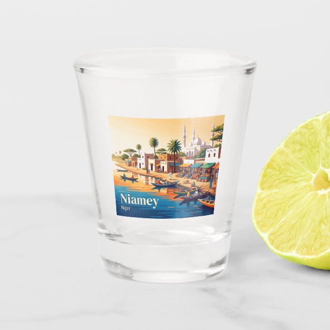 Niamey, Niger Shot Glass (Front)