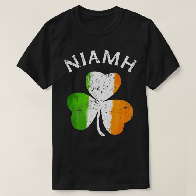 Niamh Name Gift Lucky Irish Pride  T-Shirt (Design Front)