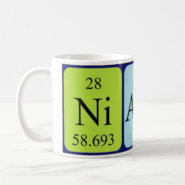 Niamh periodic table name mug (Left)