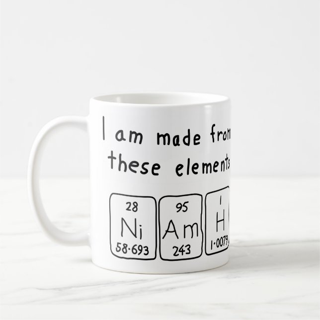 Niamh periodic table name mug (Left)