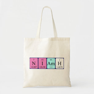 Niamh periodic table name tote bag
