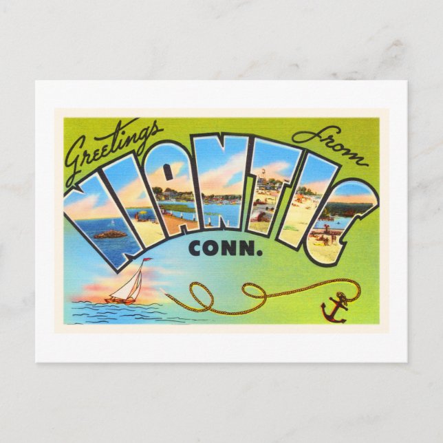 Niantic Connecticut CT Old Vintage Travel Souvenir Postcard (Front)