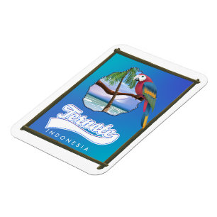 Nias Island Indonesia travel map  Magnet