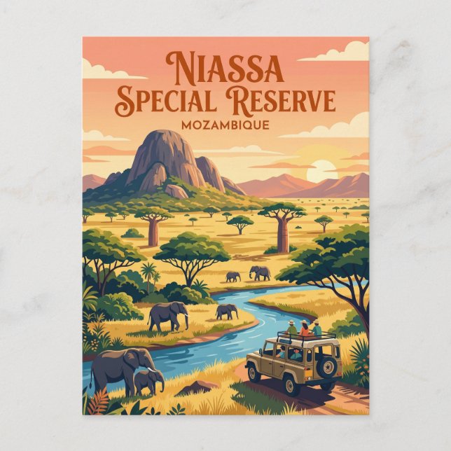 Niassa Special Reserve Mozambique Postcard (Front)
