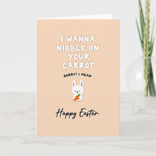 Nibble Carrot Easter Funny Card