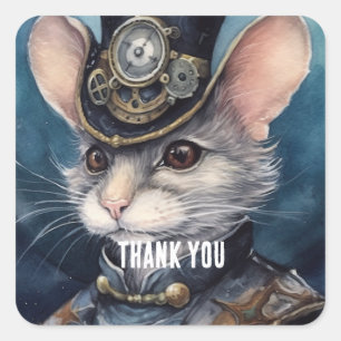 Nibbleton steampunk square sticker