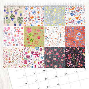 Nic Squirrell Botanical Floral Art Calendar