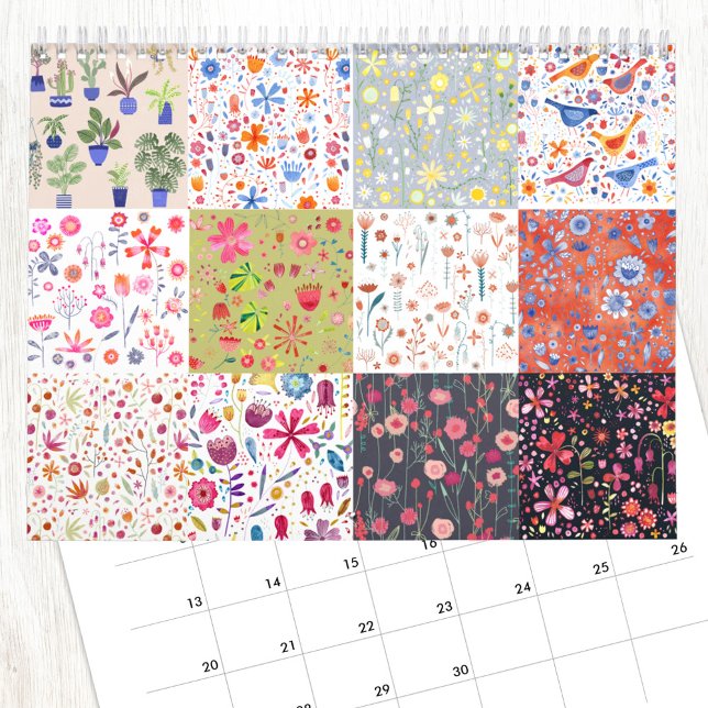 Nic Squirrell Floral Paintings Calendar (Floral paintings calendar with original art by Nic Squirrell)