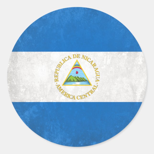 Nicaragua Classic Round Sticker (Front)