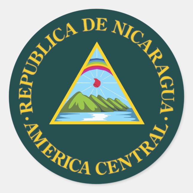 Nicaragua COA Classic Round Sticker (Front)
