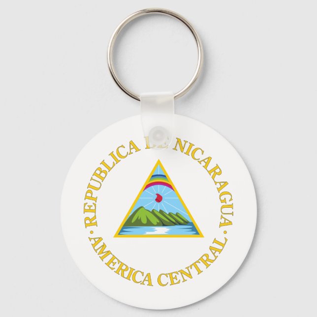 Nicaragua coat of arms key ring (Front)
