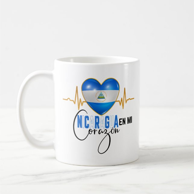 Nicaragua En mi Corazon Nicaraguan Pride  Coffee Mug (Left)