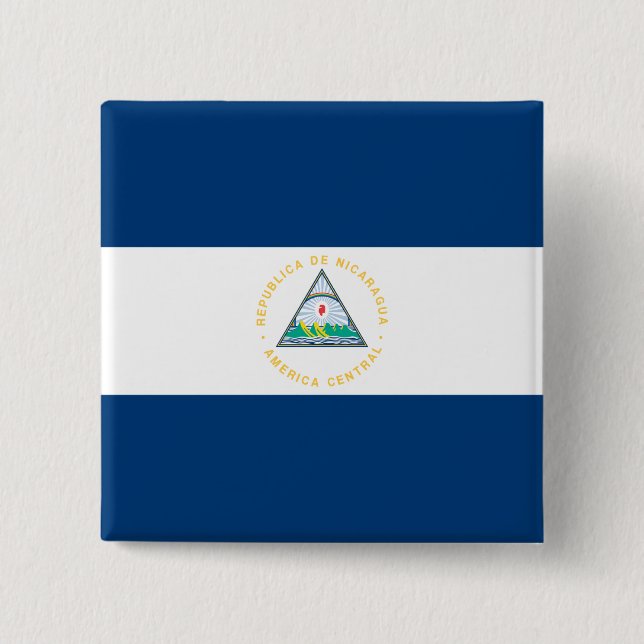 Nicaragua Flag 15 Cm Square Badge (Front)