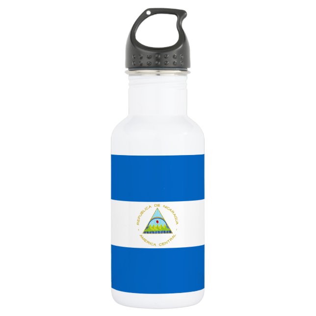 Nicaragua Flag 532 Ml Water Bottle (Front)