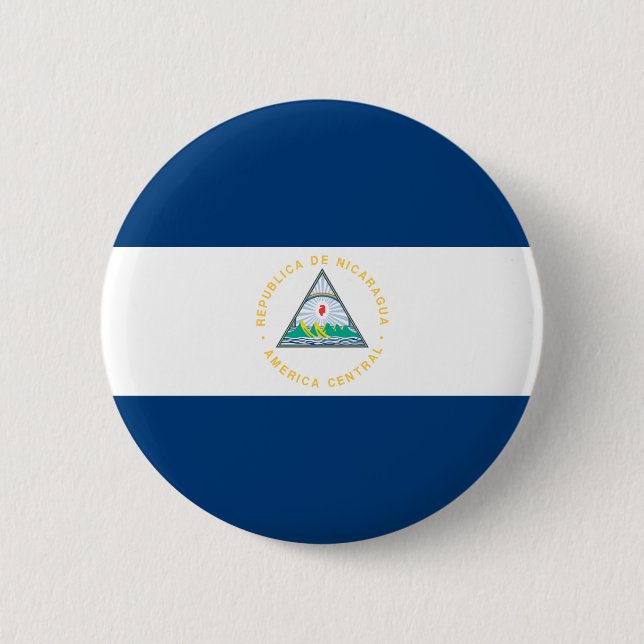 Nicaragua Flag 6 Cm Round Badge (Front)