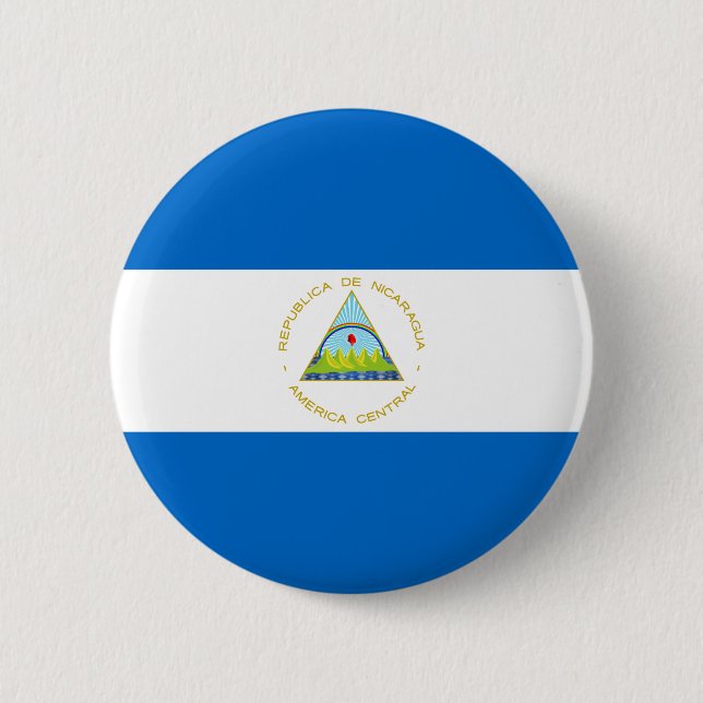 Nicaragua Flag 6 Cm Round Badge (Front)