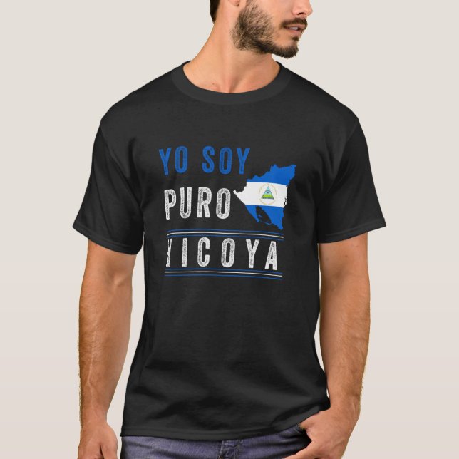 Nicaragua Flag Camiseta Nicaraguan Nicoya Pinolero T-Shirt (Front)