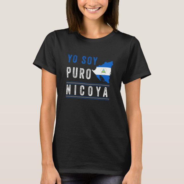 Nicaragua Flag Camiseta Nicaraguan Nicoya Pinolero T-Shirt (Front)