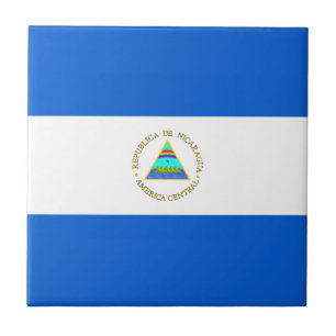 Nicaragua Flag Ceramic Tile
