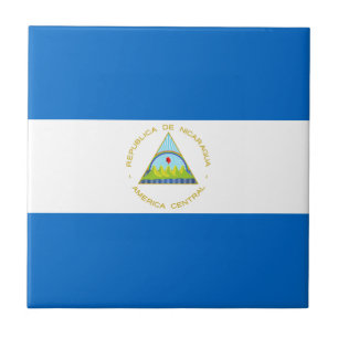 Nicaragua Flag Ceramic Tile